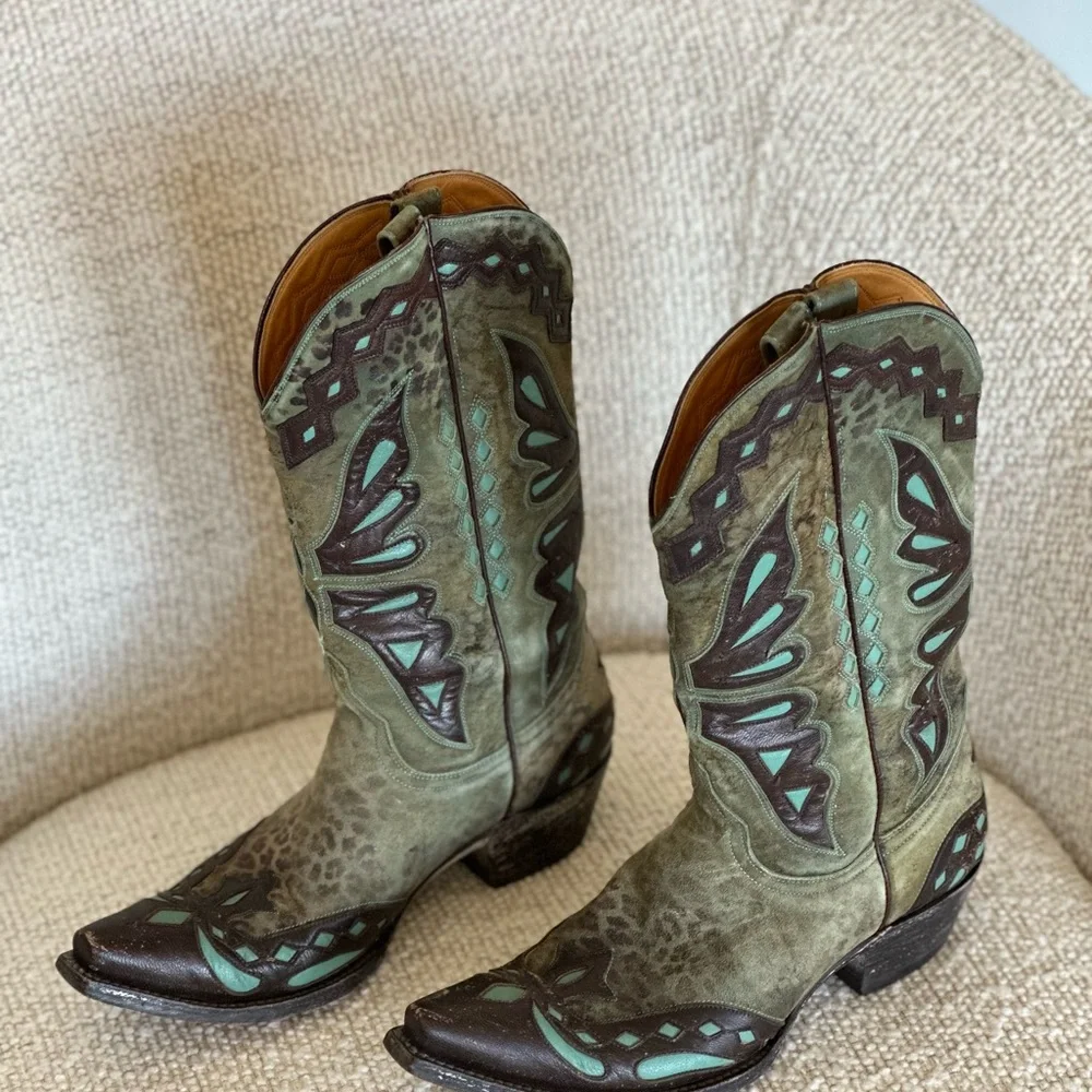 Old Gringo Turquoise/Chocolate Boots - Picture 5 of 5